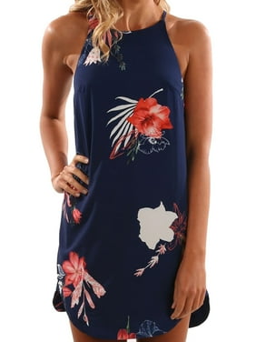 Shakumy Women Short Sleeve Tshirt Dresses Side Knot Casual Summer Short Mini Dress Beach Sundress Party Tunic Shift Dress